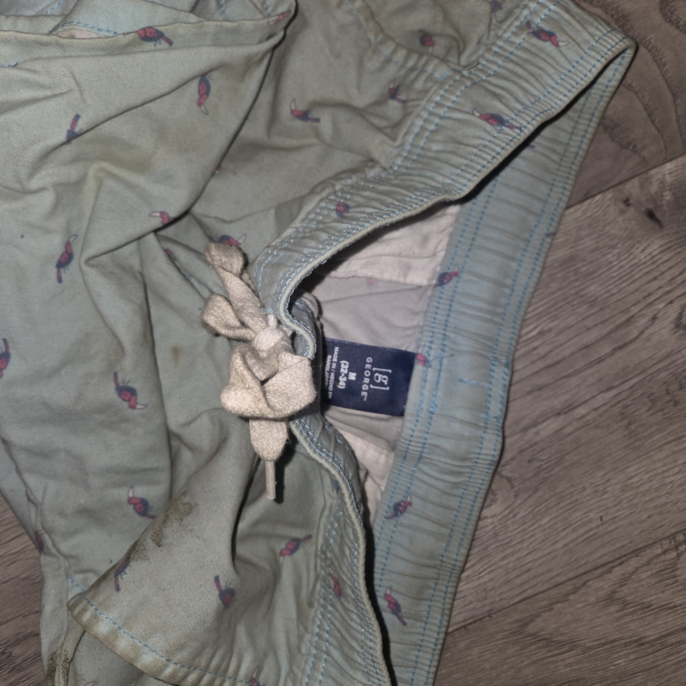 George Athletic Shorts with Bird Pattern - Green